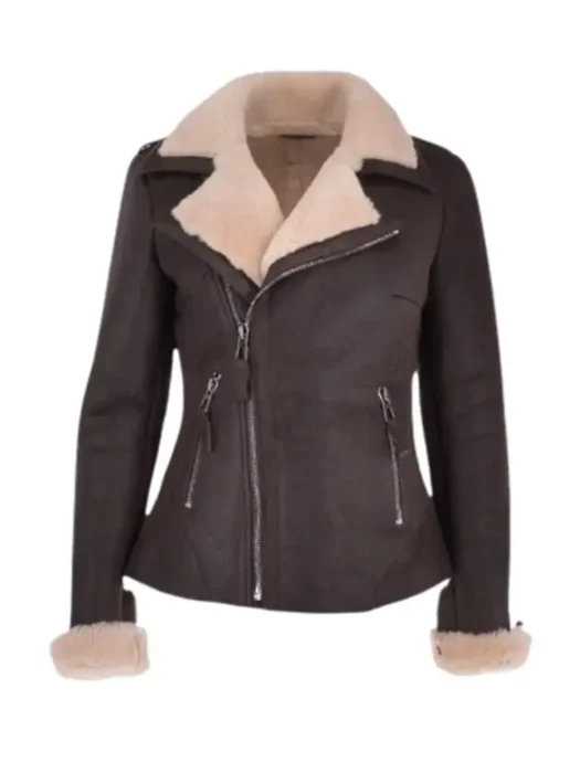 Womens Aviator Shearling Jacket