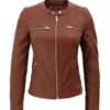 Womens Cafe Racer Detachable Jacket