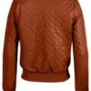 Womens Quilted Brown Leather Jacket