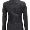 black leather blazer ladies