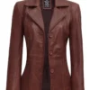 cognac color Leather Jacket