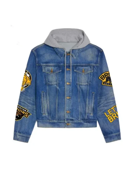 men blue denim jacket