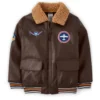 men brown aviator jacket