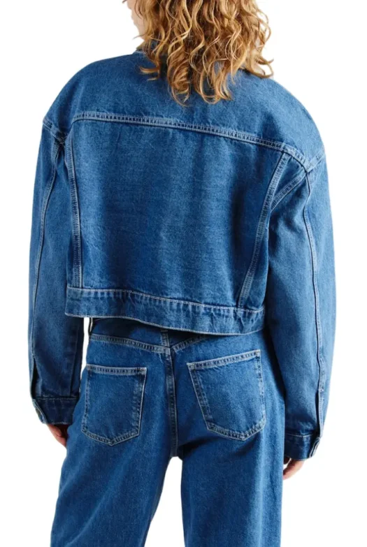 women denim jacket back