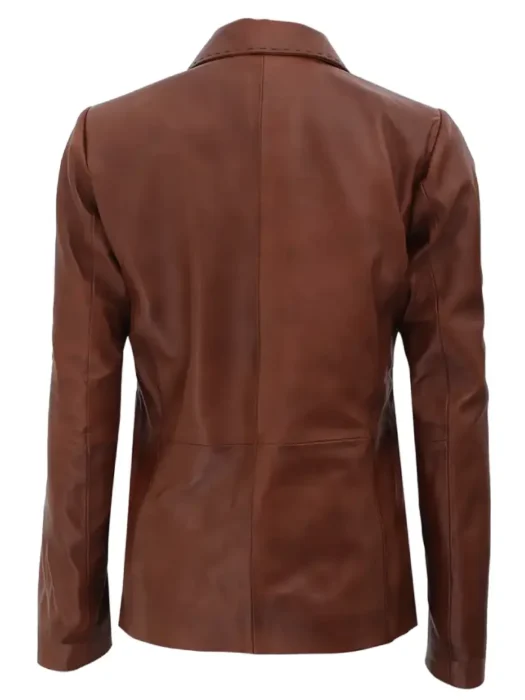 women leather blazer