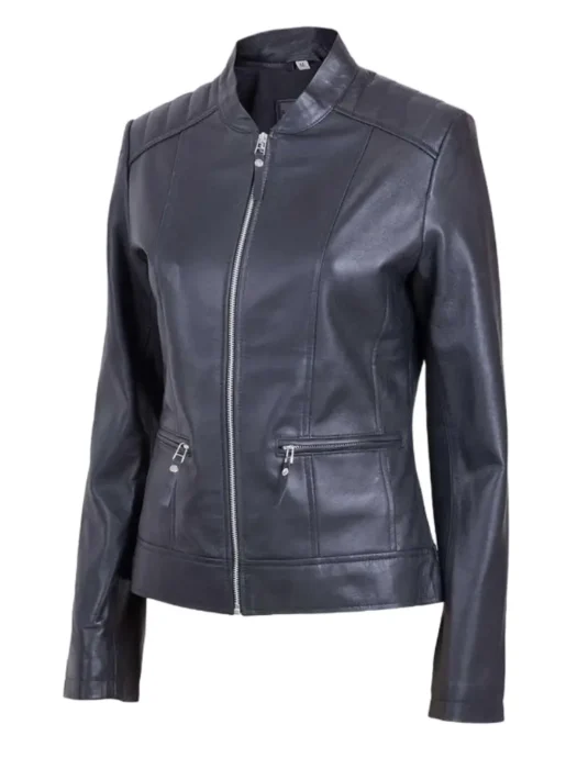 women lightweight sheep black jacket