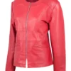 women motorcycle red jacket