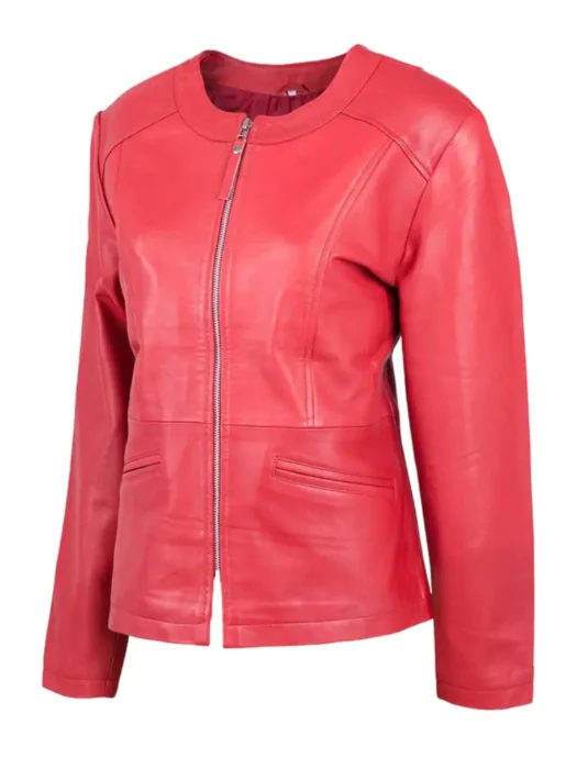 women motorcycle red jacket