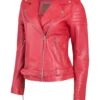 women motorcycle red jacket