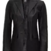 womens two button black blazer